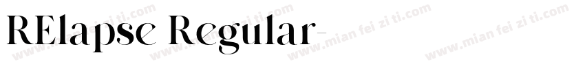 RElapse Regular字体转换